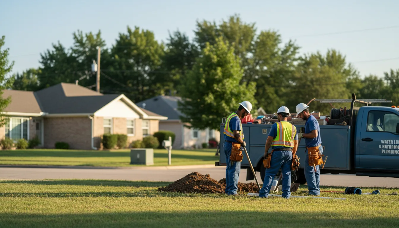 Residential water line and bathroom plumbing service in Rochester, PA